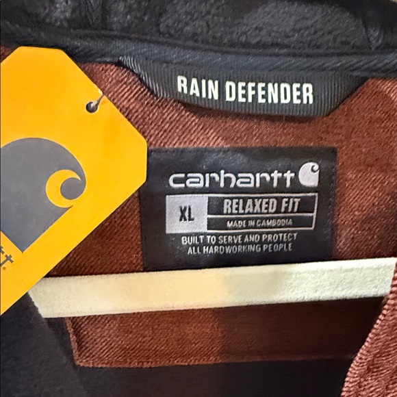 Carhartt Dark Rust Hooded Coat - Picture 2 of 8